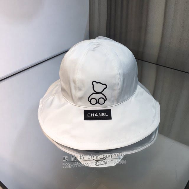 Chanel新品女士帽子 香奈兒牛津小熊漁夫帽遮陽帽  mm1495